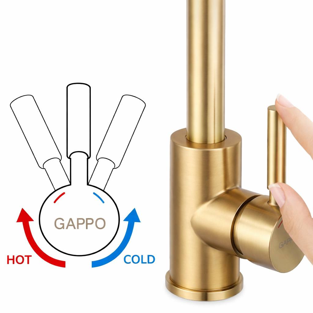 Basin Single-Hole Bar Faucet – Unlacquered Brass