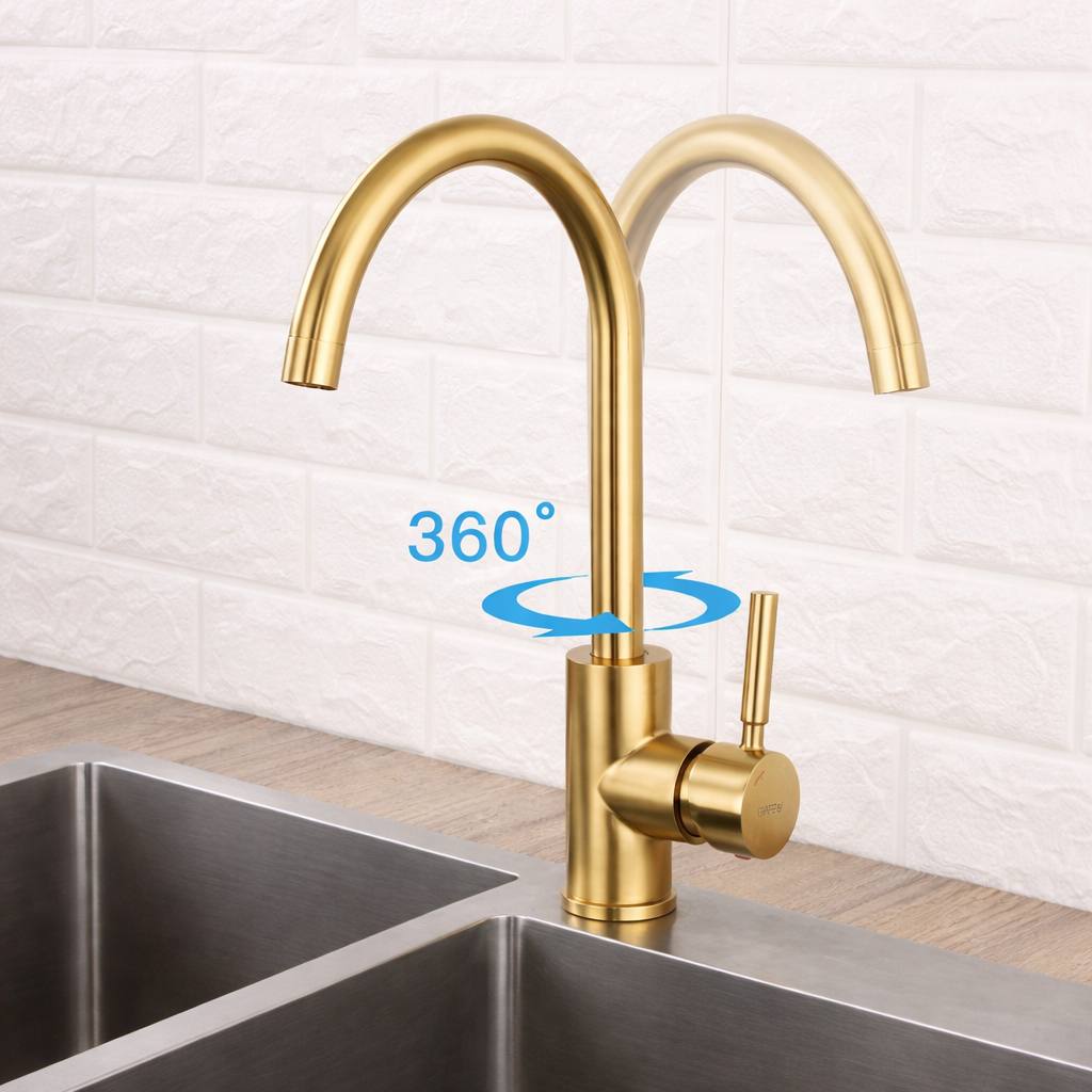 Basin Single-Hole Bar Faucet – Unlacquered Brass