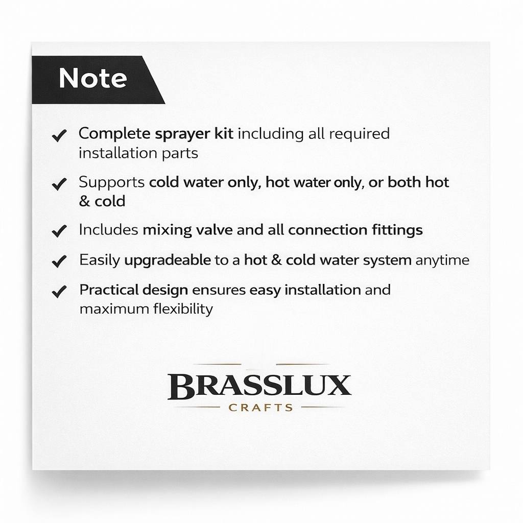 Galian Kitchen Faucet Side Sprayer – Unlacquered Brass