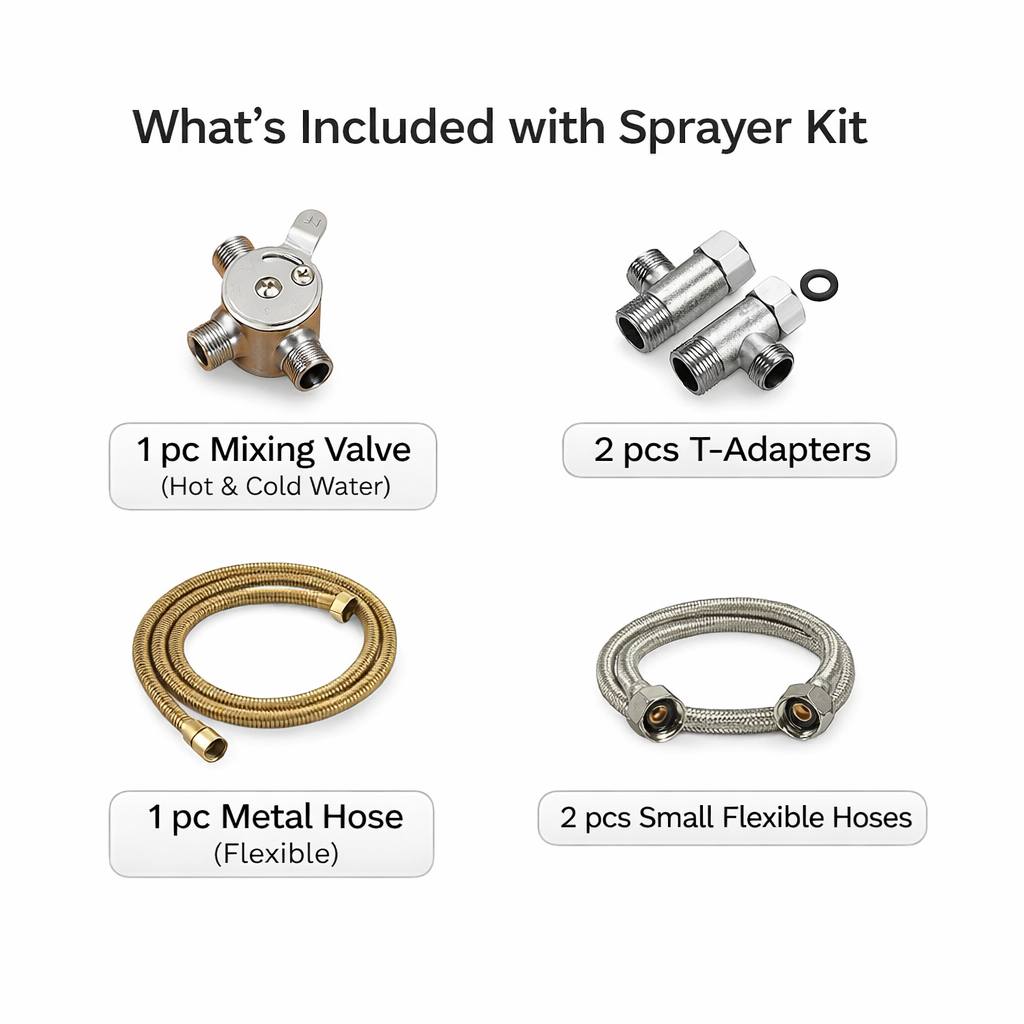 Galian Kitchen Faucet Side Sprayer – Unlacquered Brass