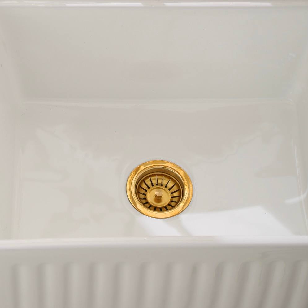 Brass Kitchen Sink Basket Strainer 3-1/2"