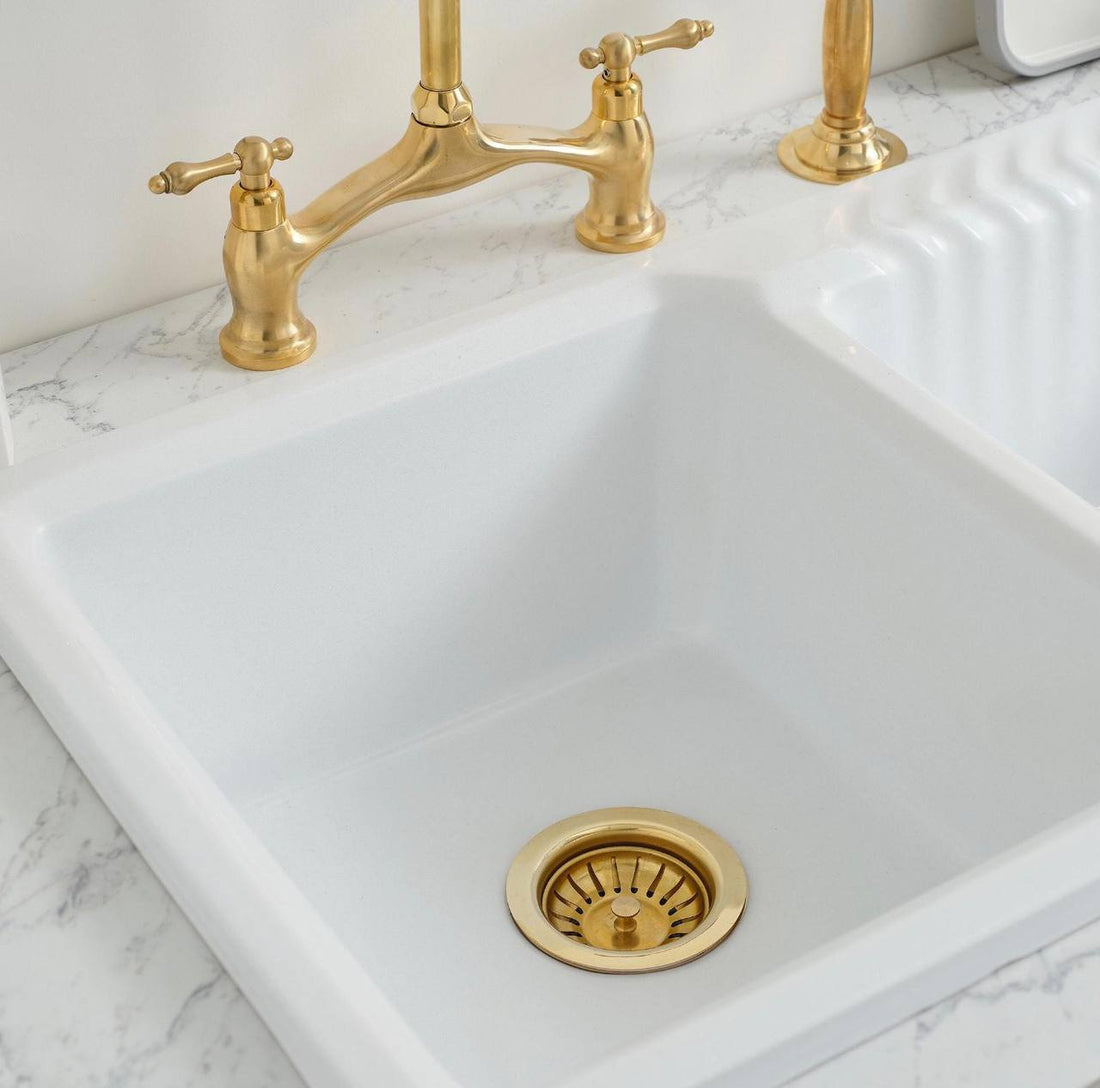 Brass Kitchen Sink Basket Strainer 3-1/2"