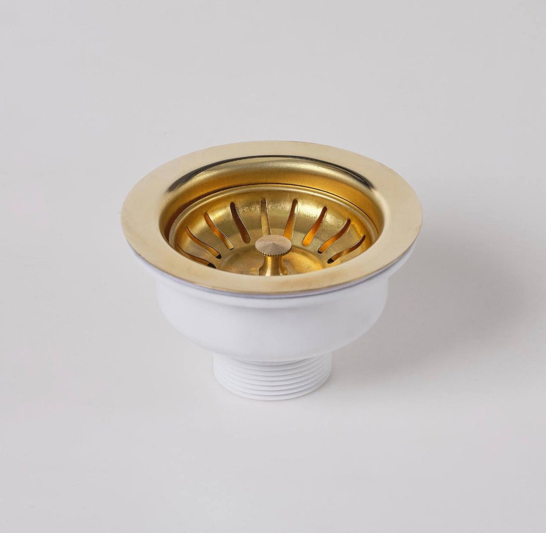 Brass Kitchen Sink Basket Strainer 3-1/2"
