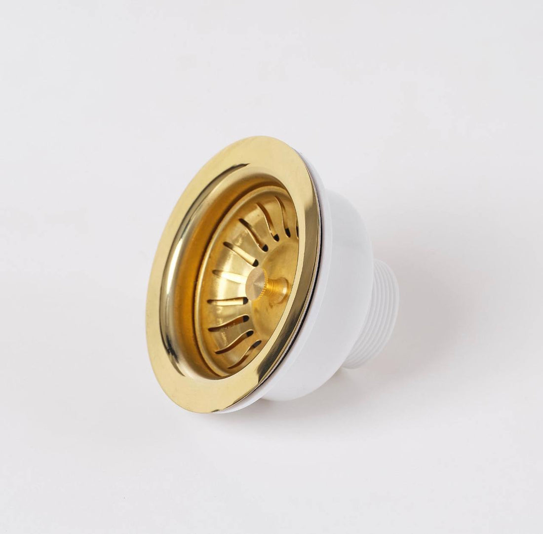 Brass Kitchen Sink Basket Strainer 3-1/2"