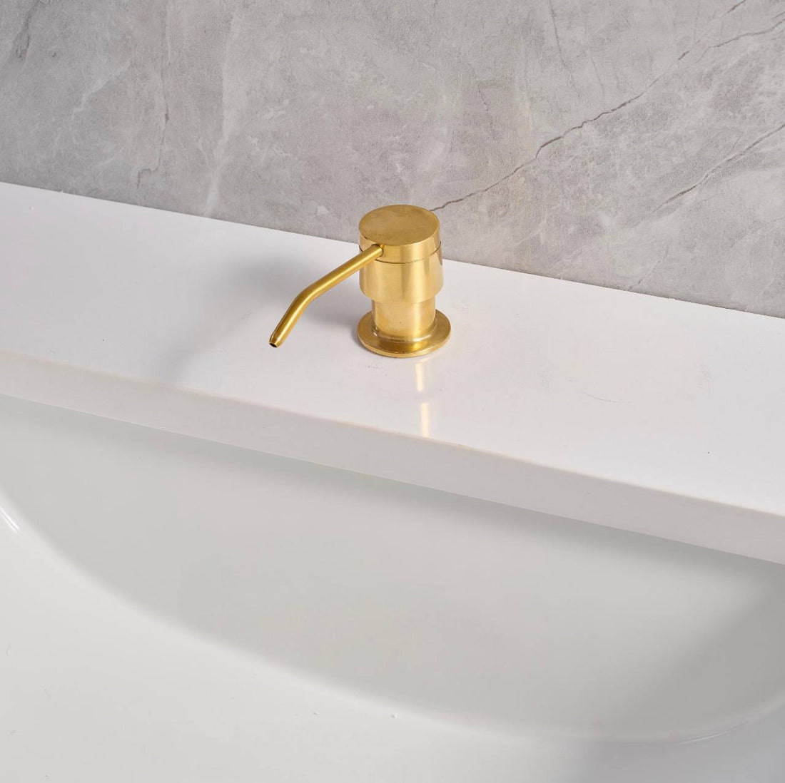 Unlacquered Brass Soap & Lotion Dispenser for Kitchen Sink