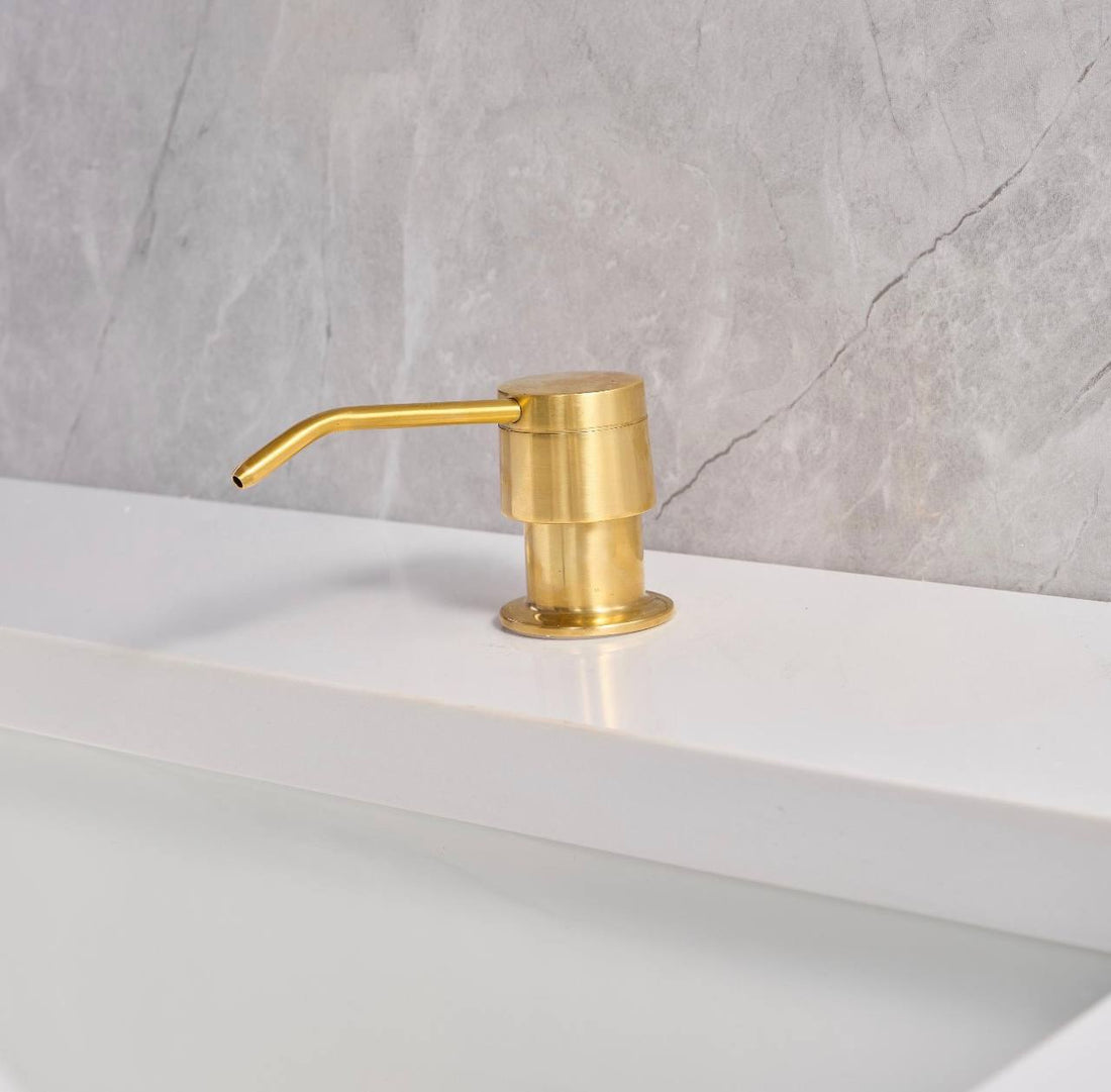 Unlacquered Brass Soap & Lotion Dispenser for Kitchen Sink
