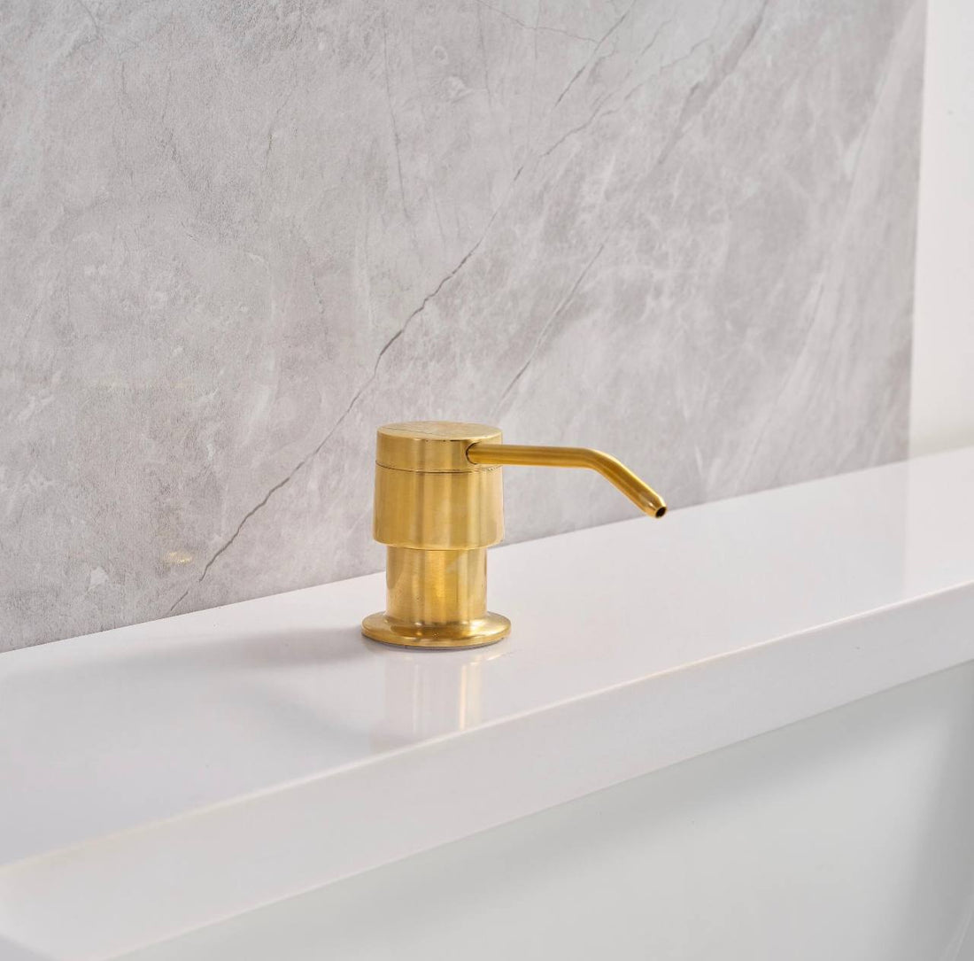 Unlacquered Brass Soap & Lotion Dispenser for Kitchen Sink