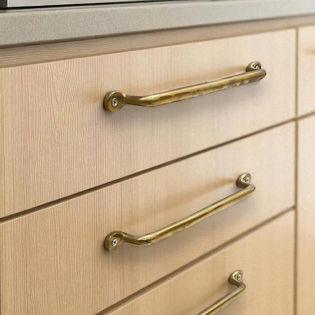 Unlacquered Brass Cabinet Pulls