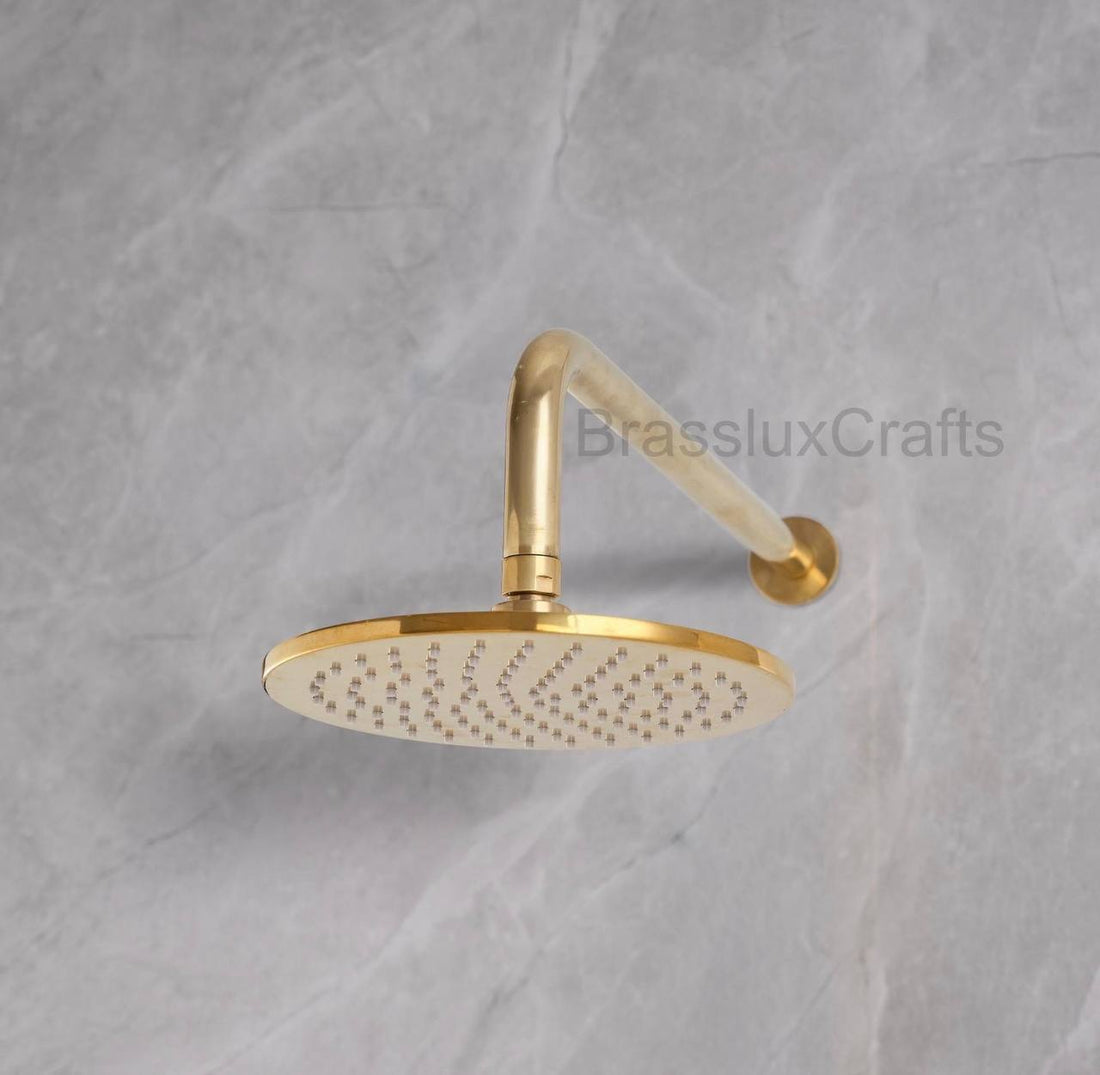 BANO Unlacquered Brass Tub & Shower System with Valve