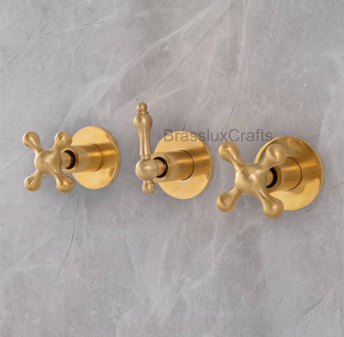 NOVA Unlacquered Brass Rainfall Shower System
