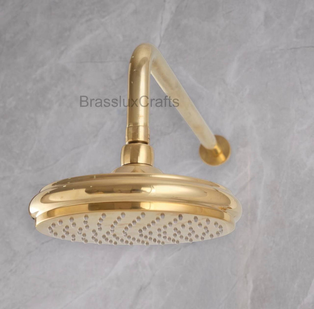NOVA Unlacquered Brass Rainfall Shower System