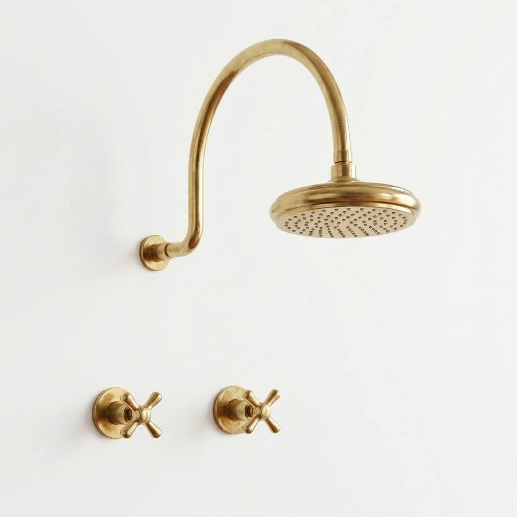 Hayward Unlacquered Brass Rain Shower System