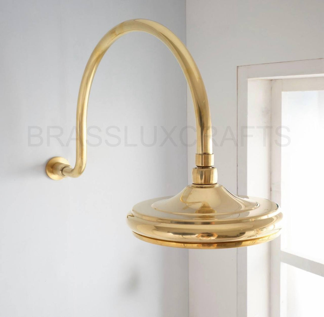 Hayward Unlacquered Brass Rain Shower System