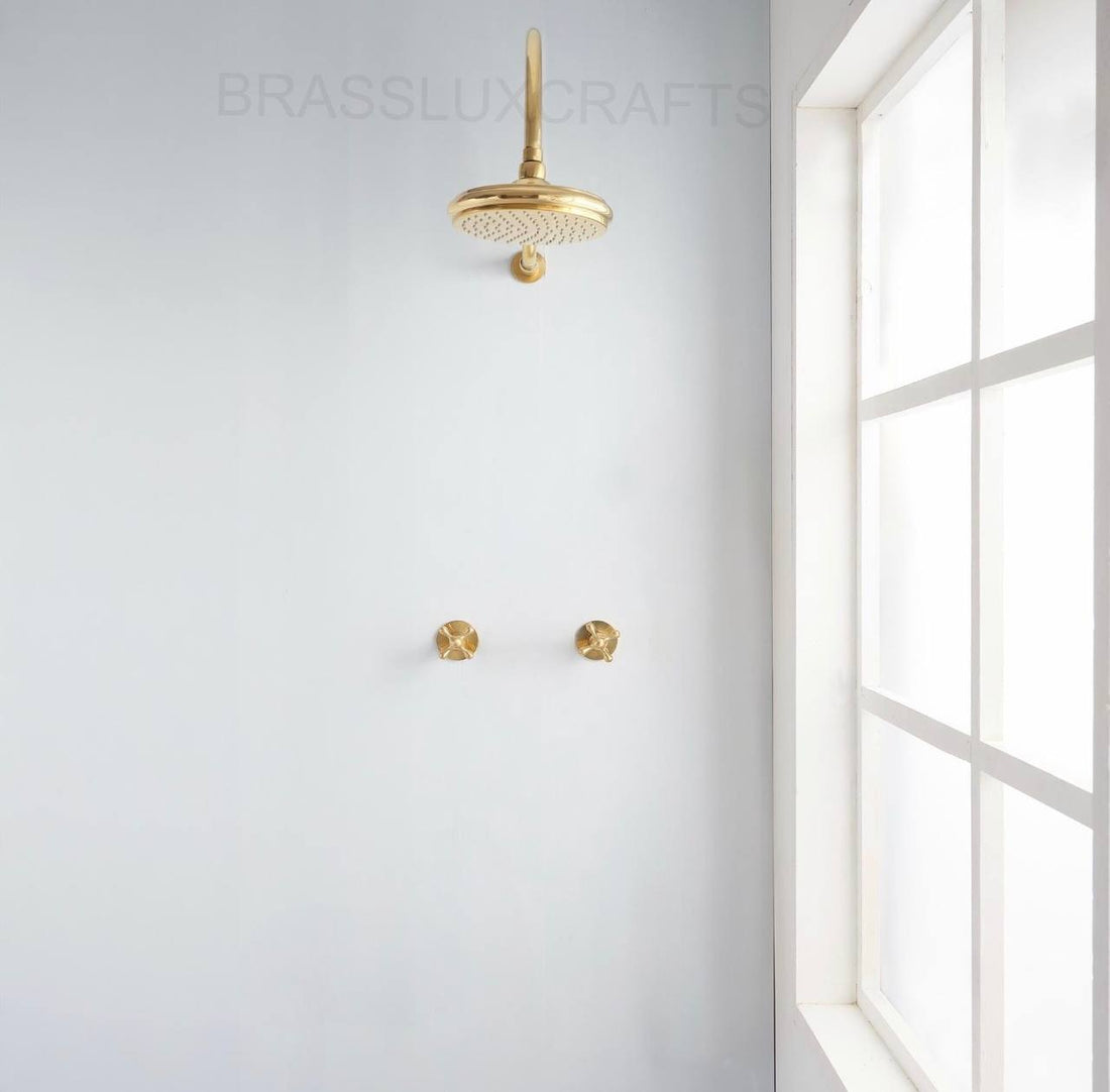 Hayward Unlacquered Brass Rain Shower System