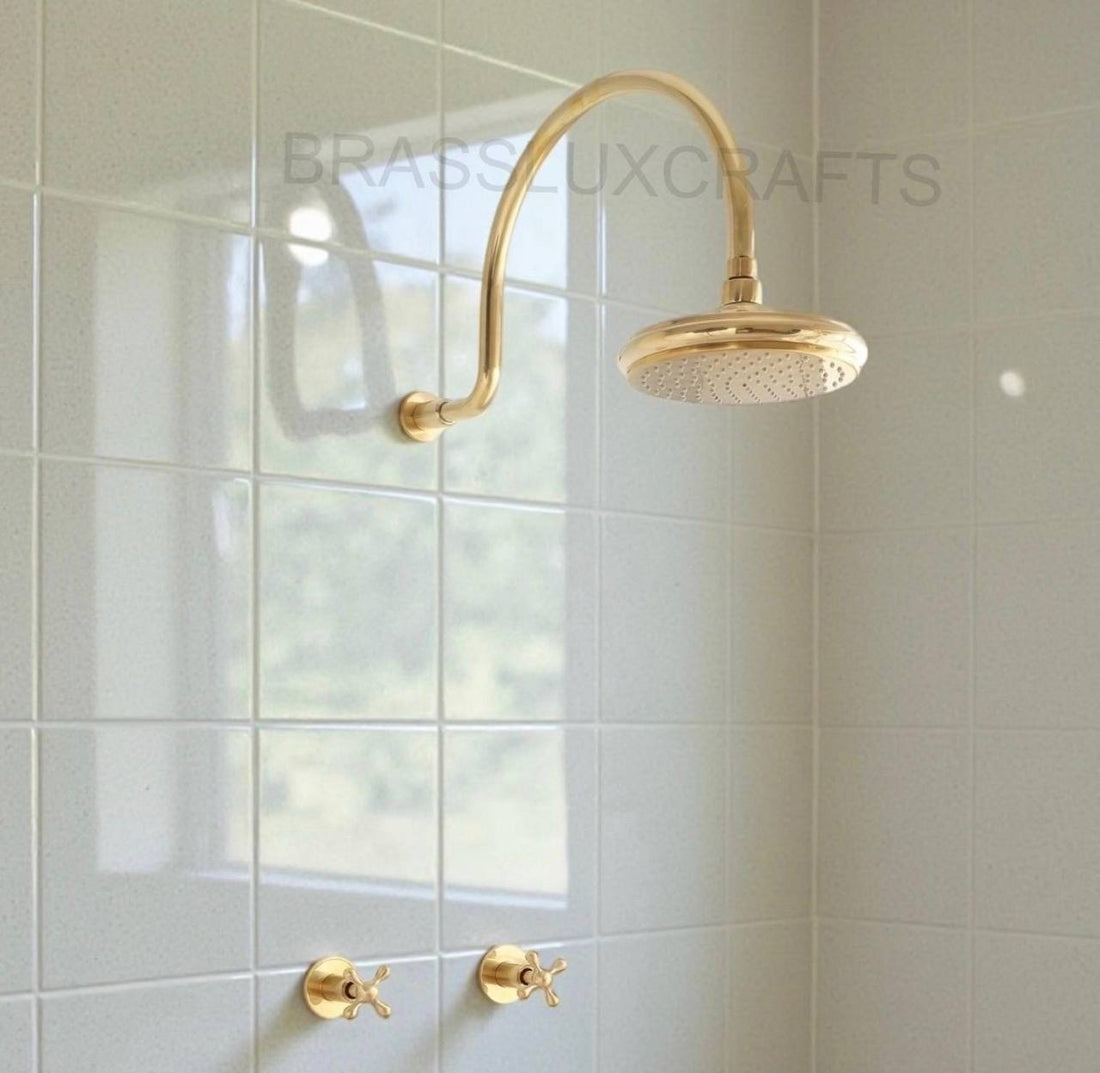 Hayward Unlacquered Brass Rain Shower System