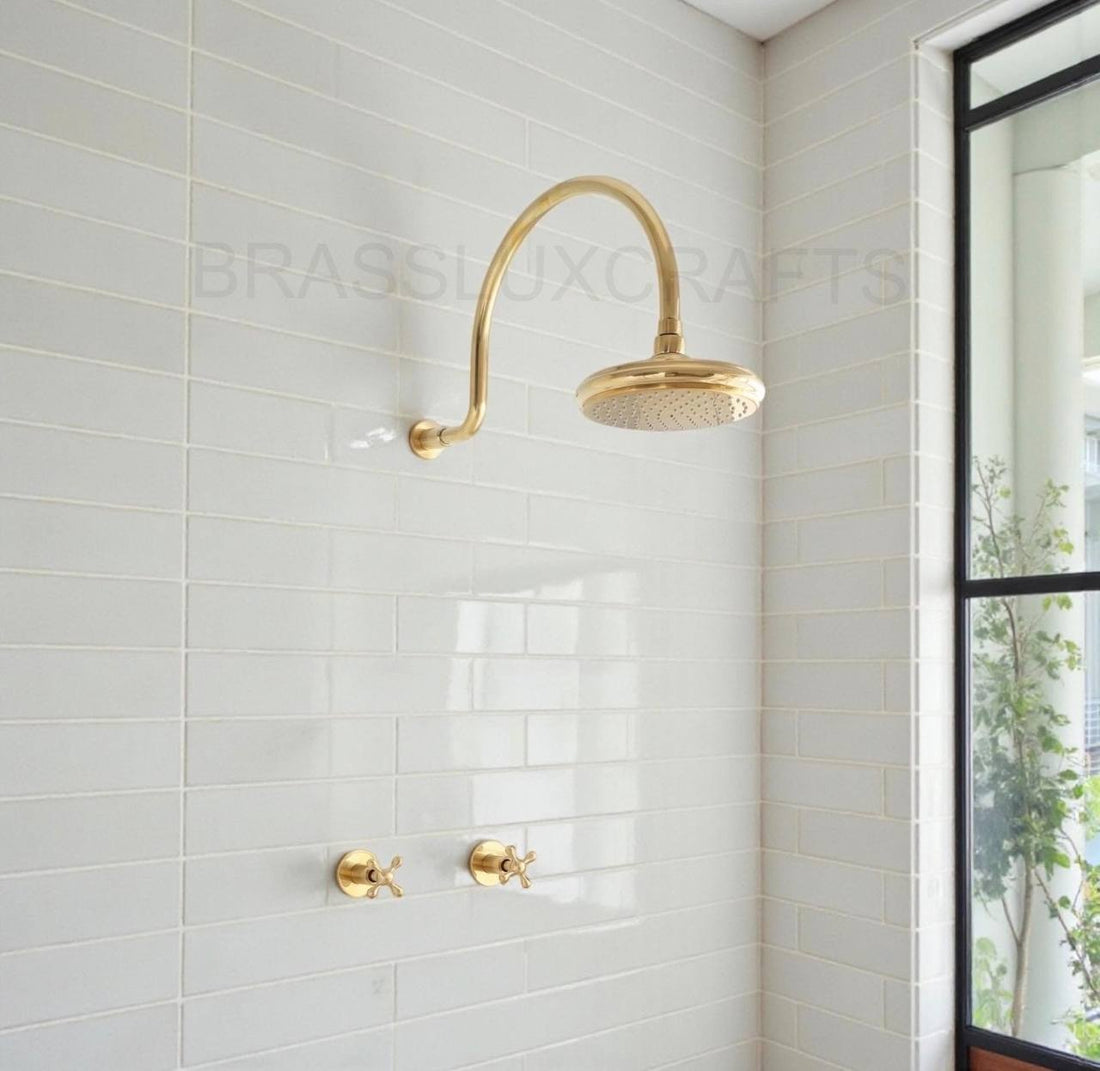 Hayward Unlacquered Brass Rain Shower System