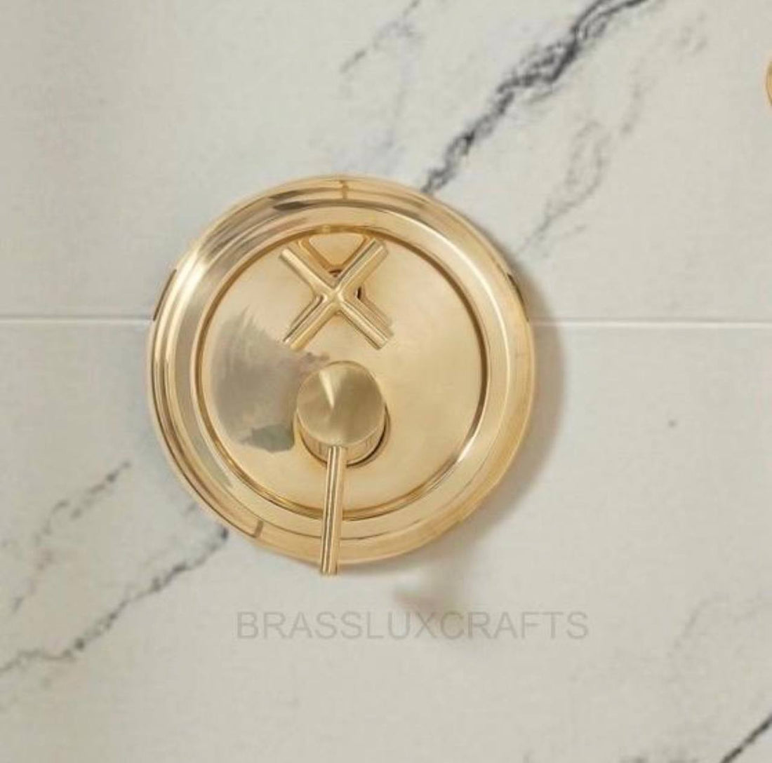 OSLO Unlacquered Brass Rainfall Shower System