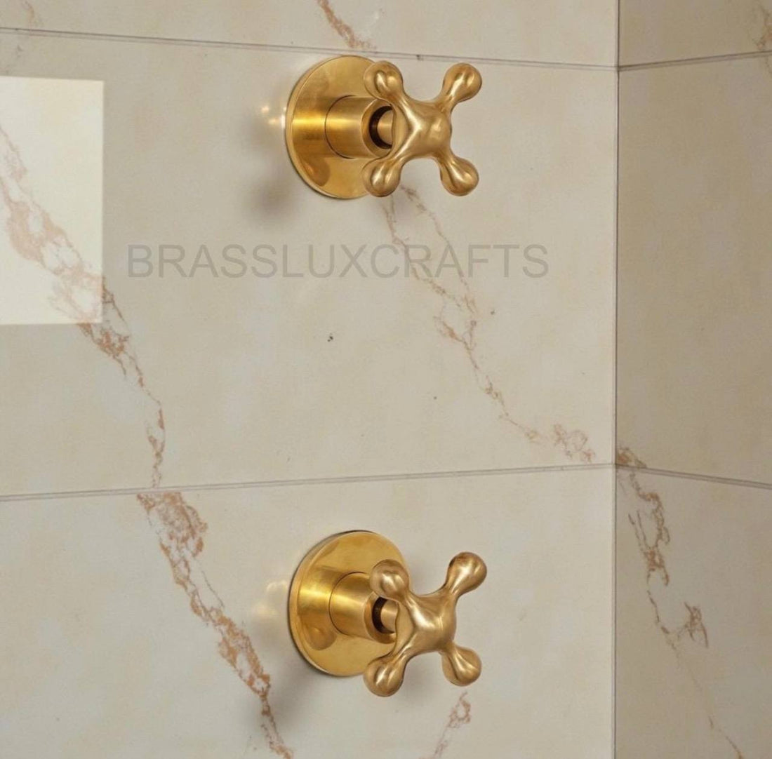 Newark Unlacquered Brass Rain Shower System