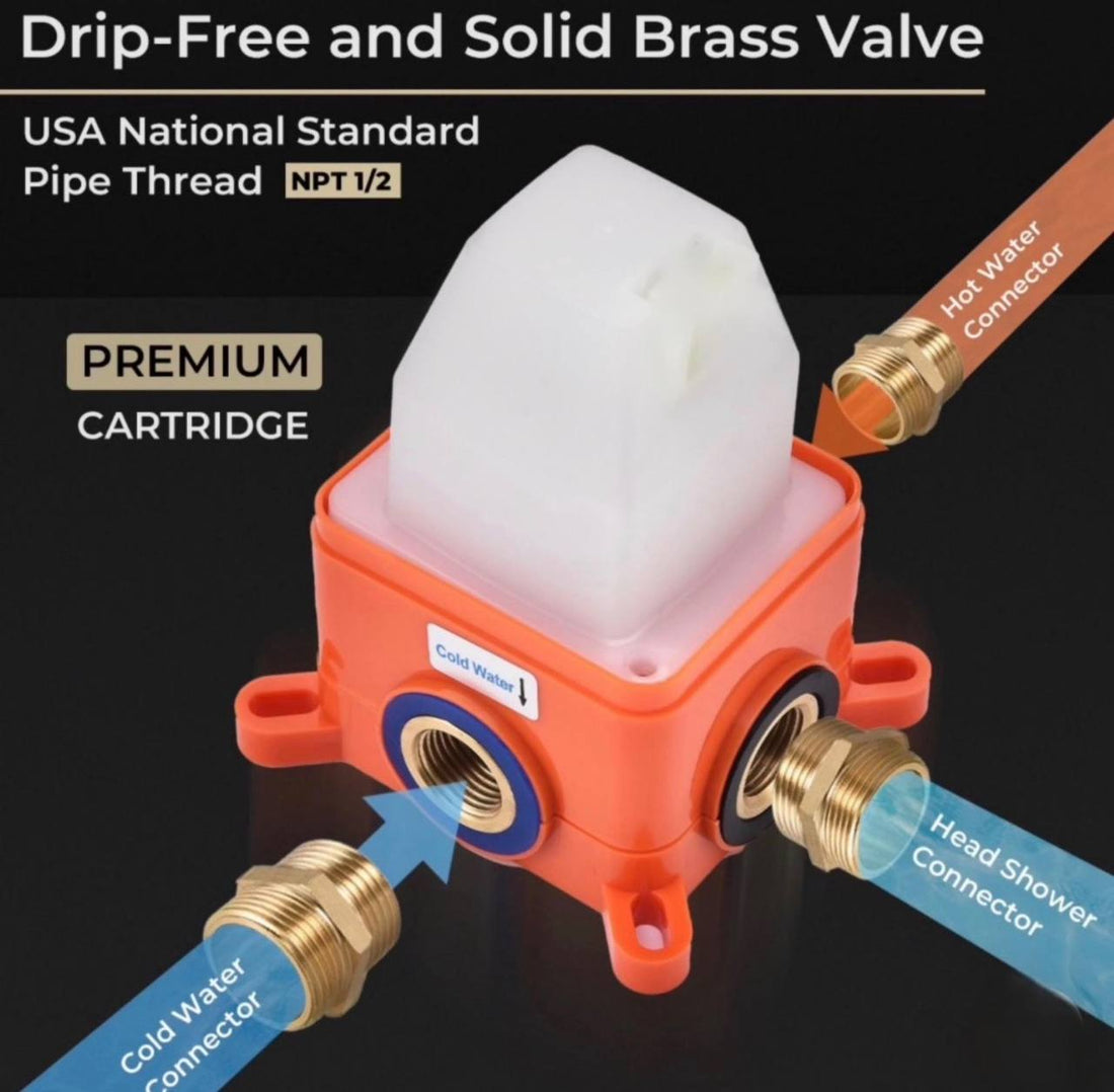 Alabama Unlacquered Brass Single Function Shower Mixer Valve