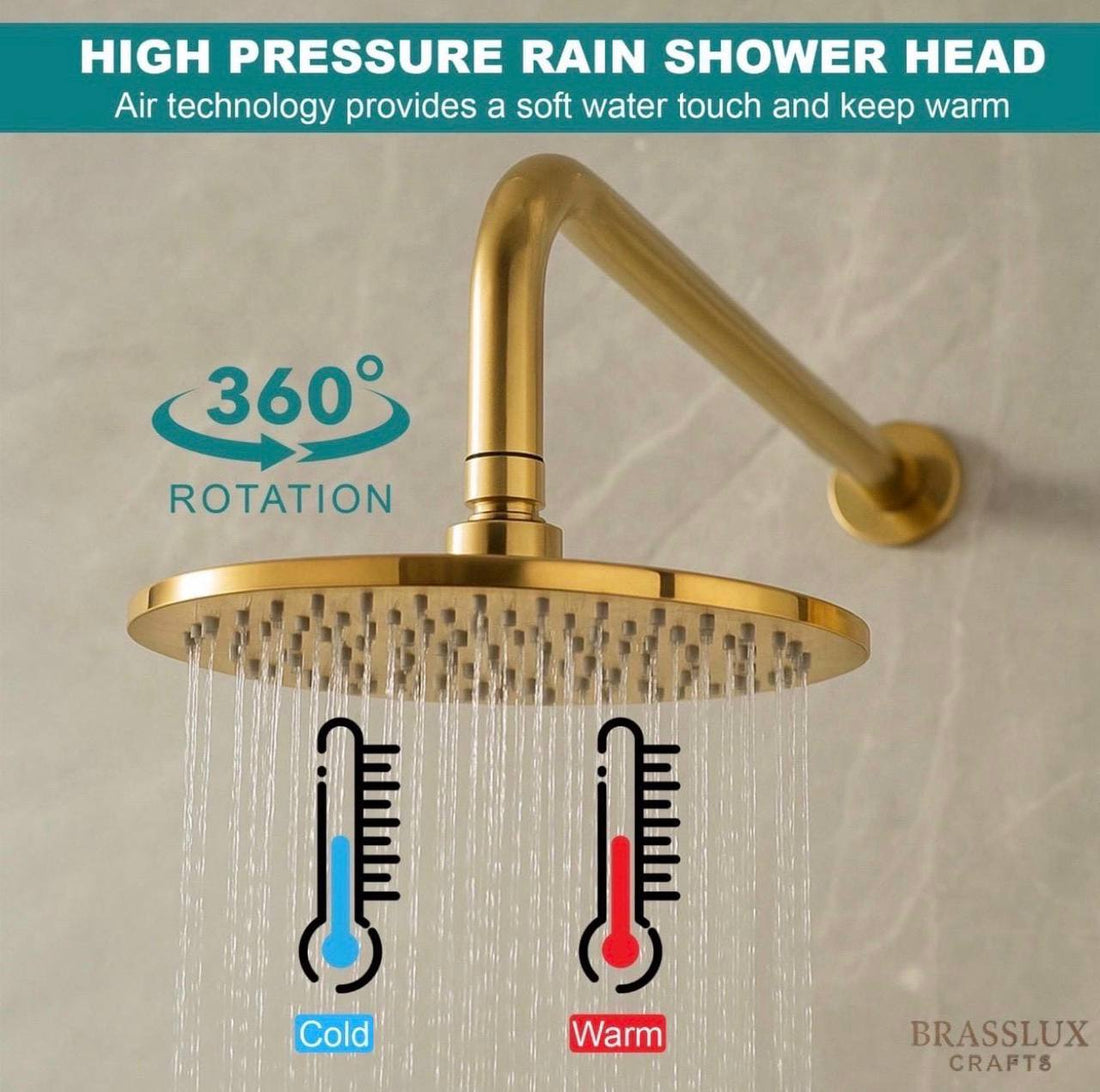Alabama Unlacquered Brass Single Function Shower Mixer Valve
