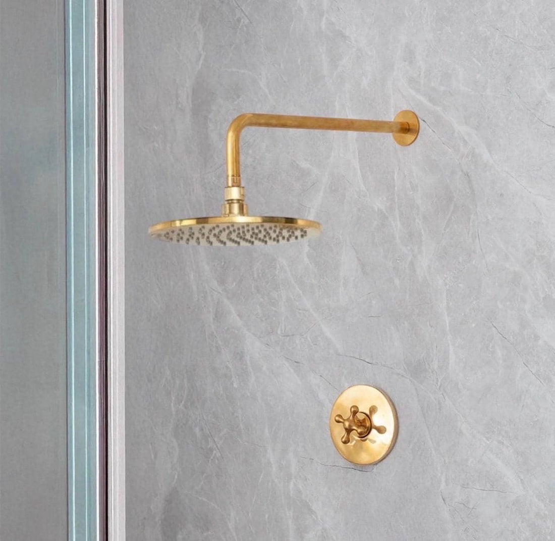 Alabama Unlacquered Brass Single Function Shower Mixer Valve