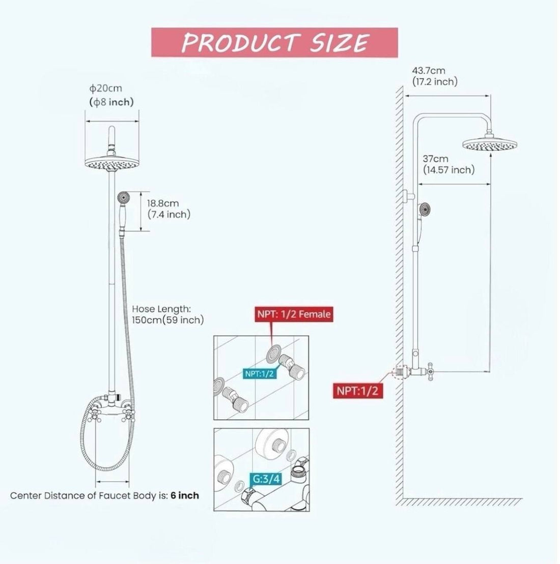 Marino Unlacquered Brass Exposed Pipe Shower Set