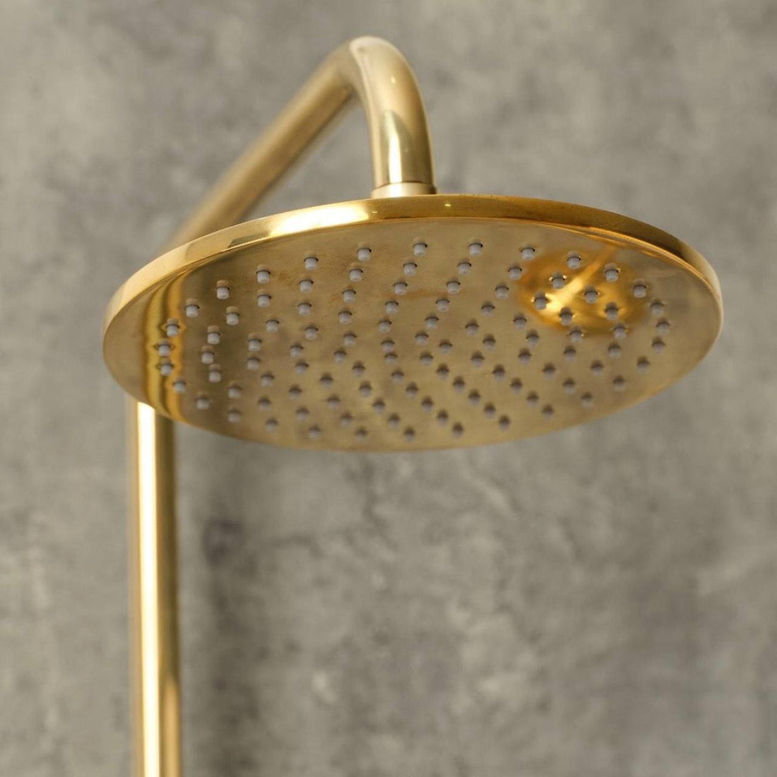 Marino Unlacquered Brass Exposed Pipe Shower Set