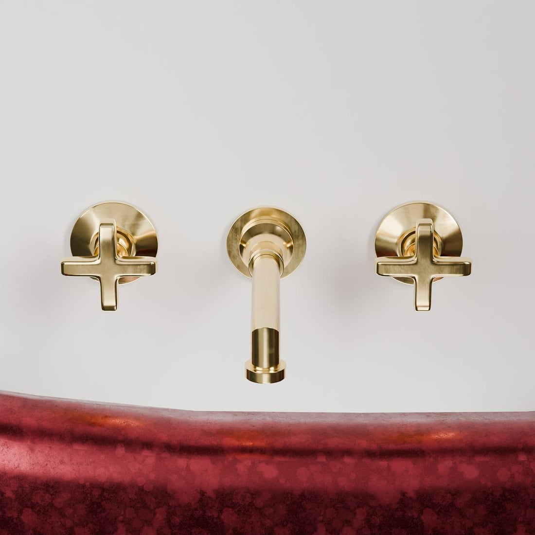 Savannah Unlacquered Brass Wall-Mount Tub Faucet