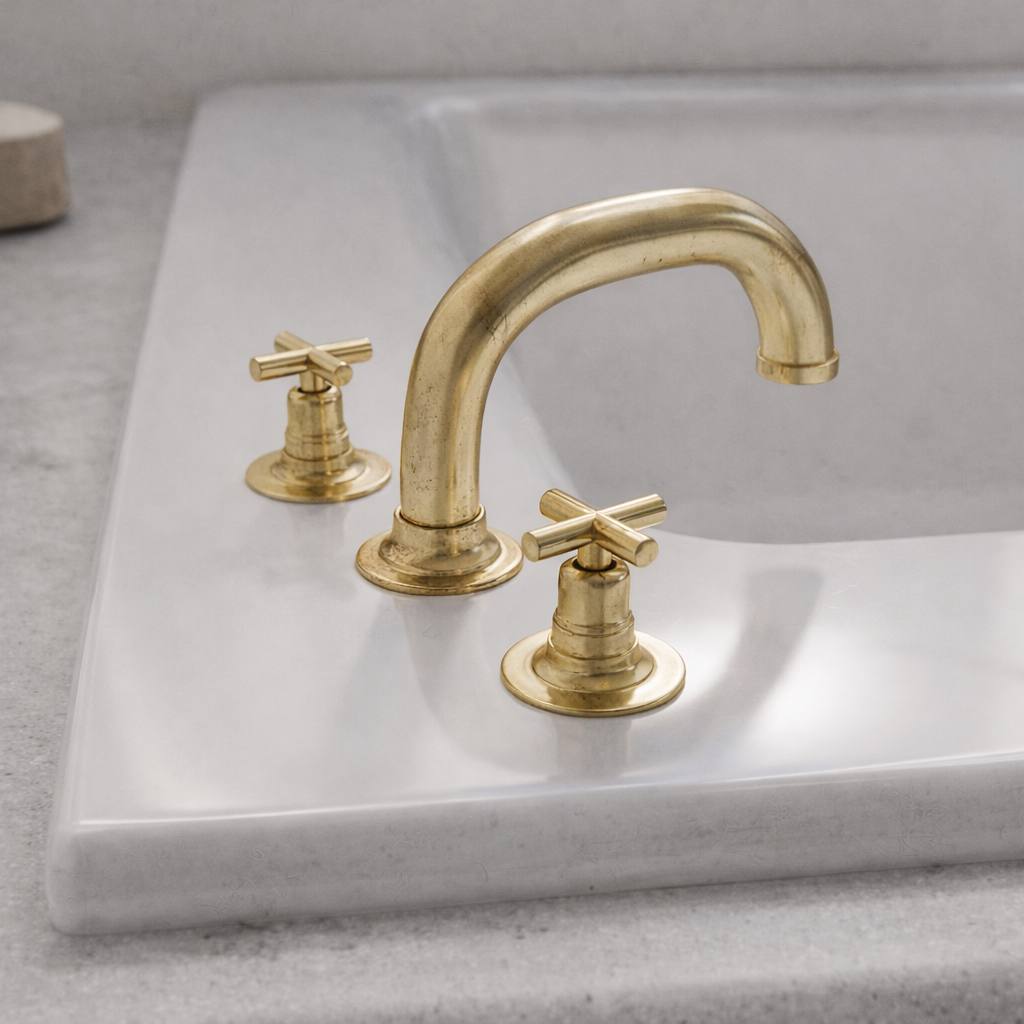 Tampa Unlacquered Brass 3-Hole Roman Tub Faucet