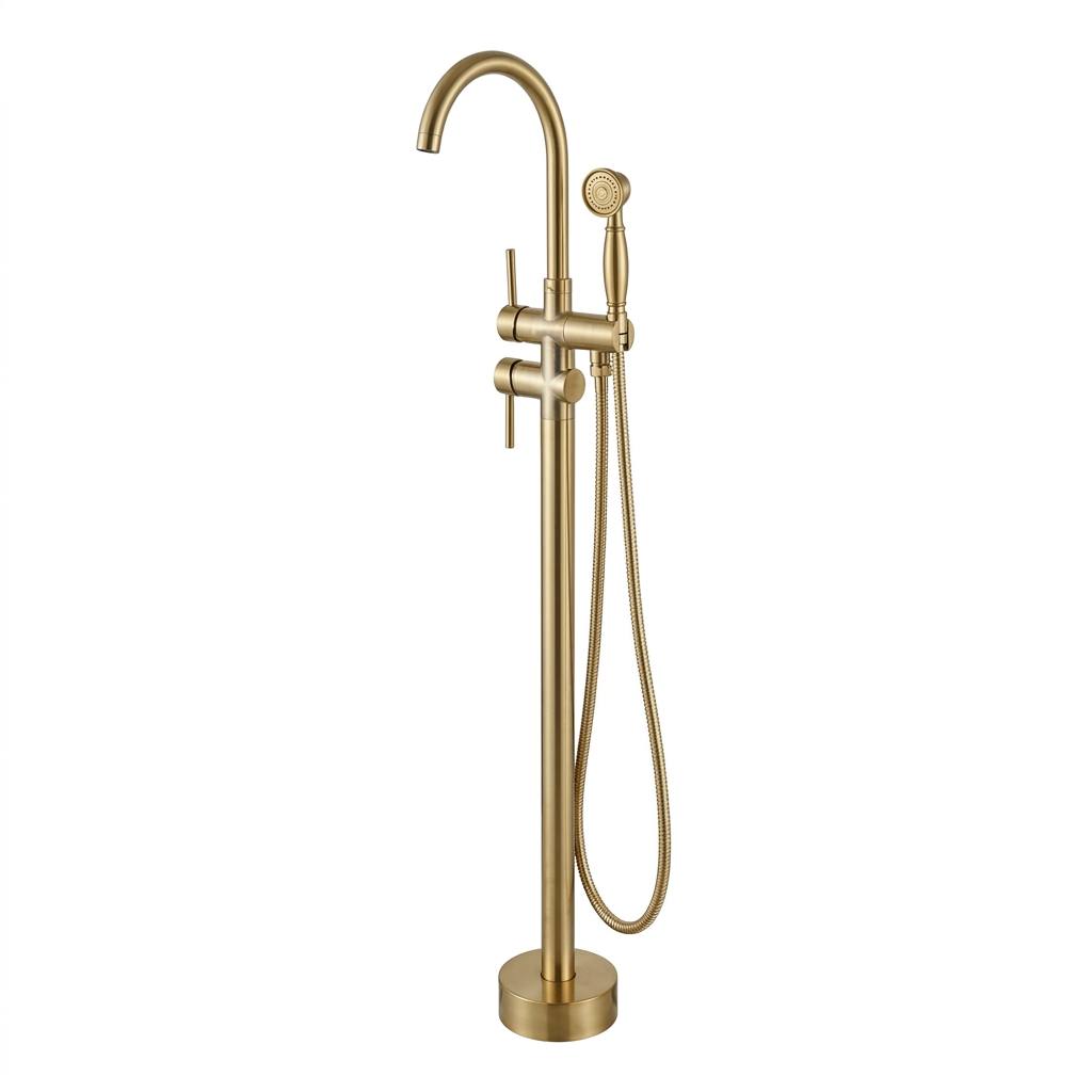 Norfolk Unlacquered Brass Freestanding Tub Faucet