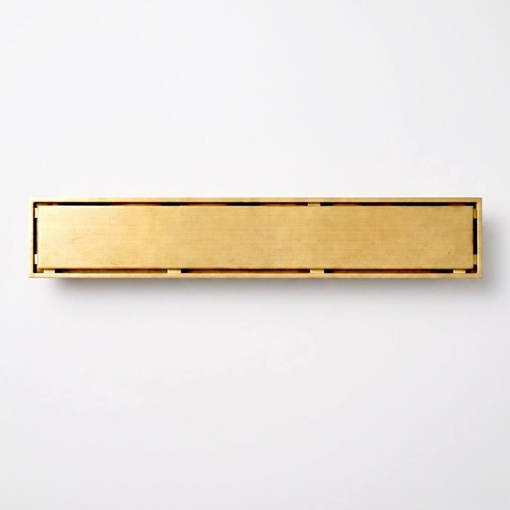 Linear 24” Unlacquered Brass Shower Drain
