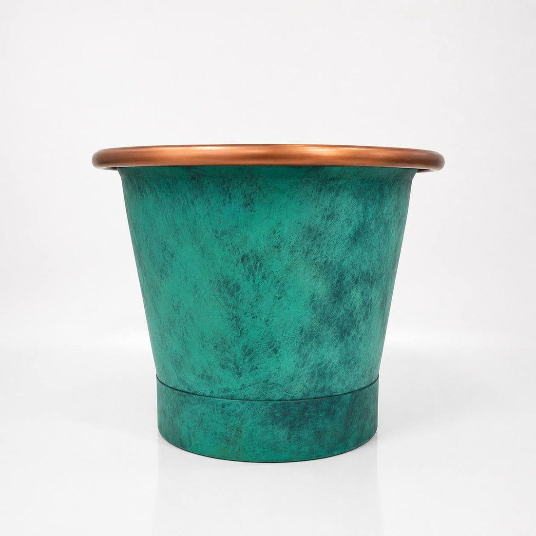Handcrafted Turquoise Patina Copper Bathtub