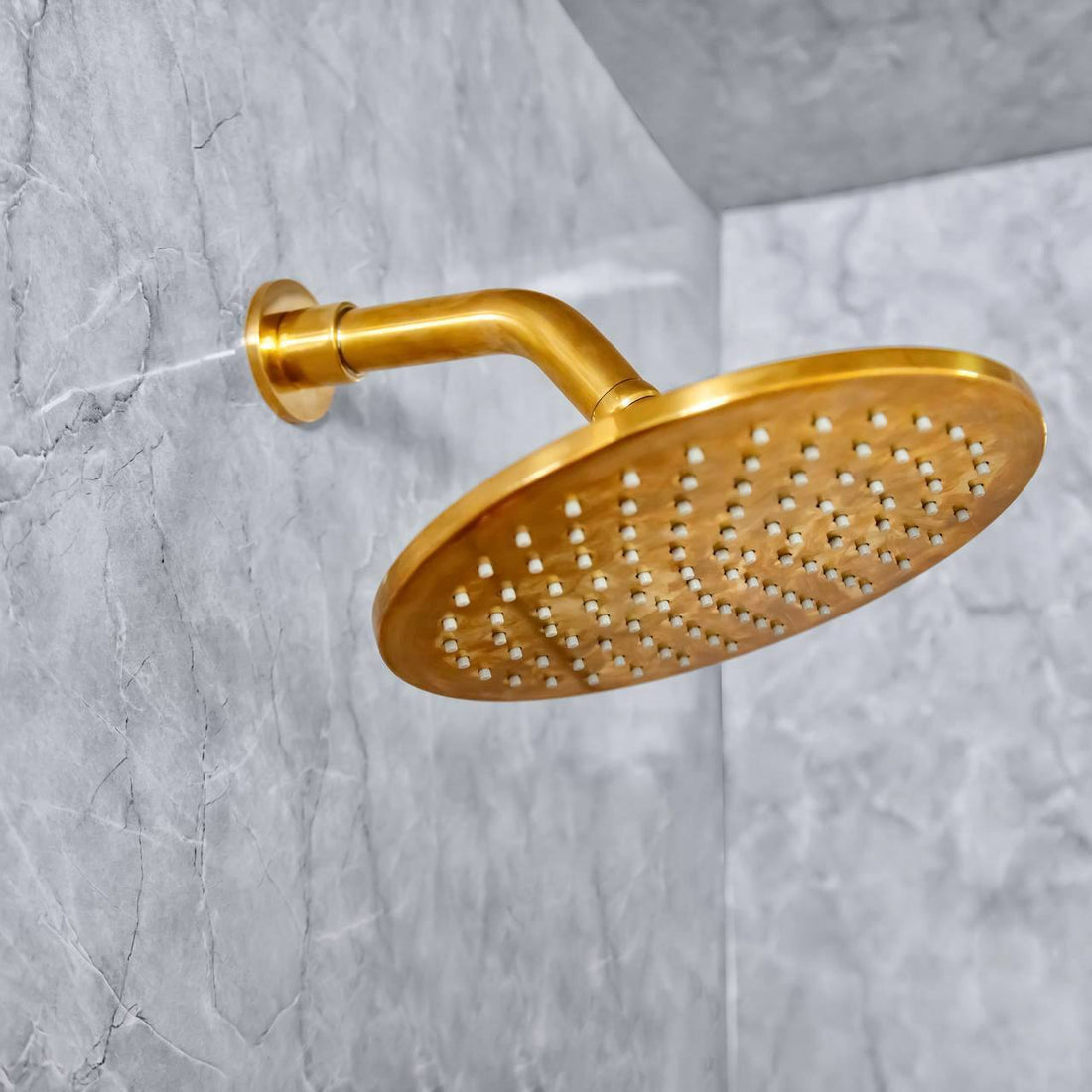 Richmond Unlacquered Brass Shower System – Rain Shower with Handheld Shower