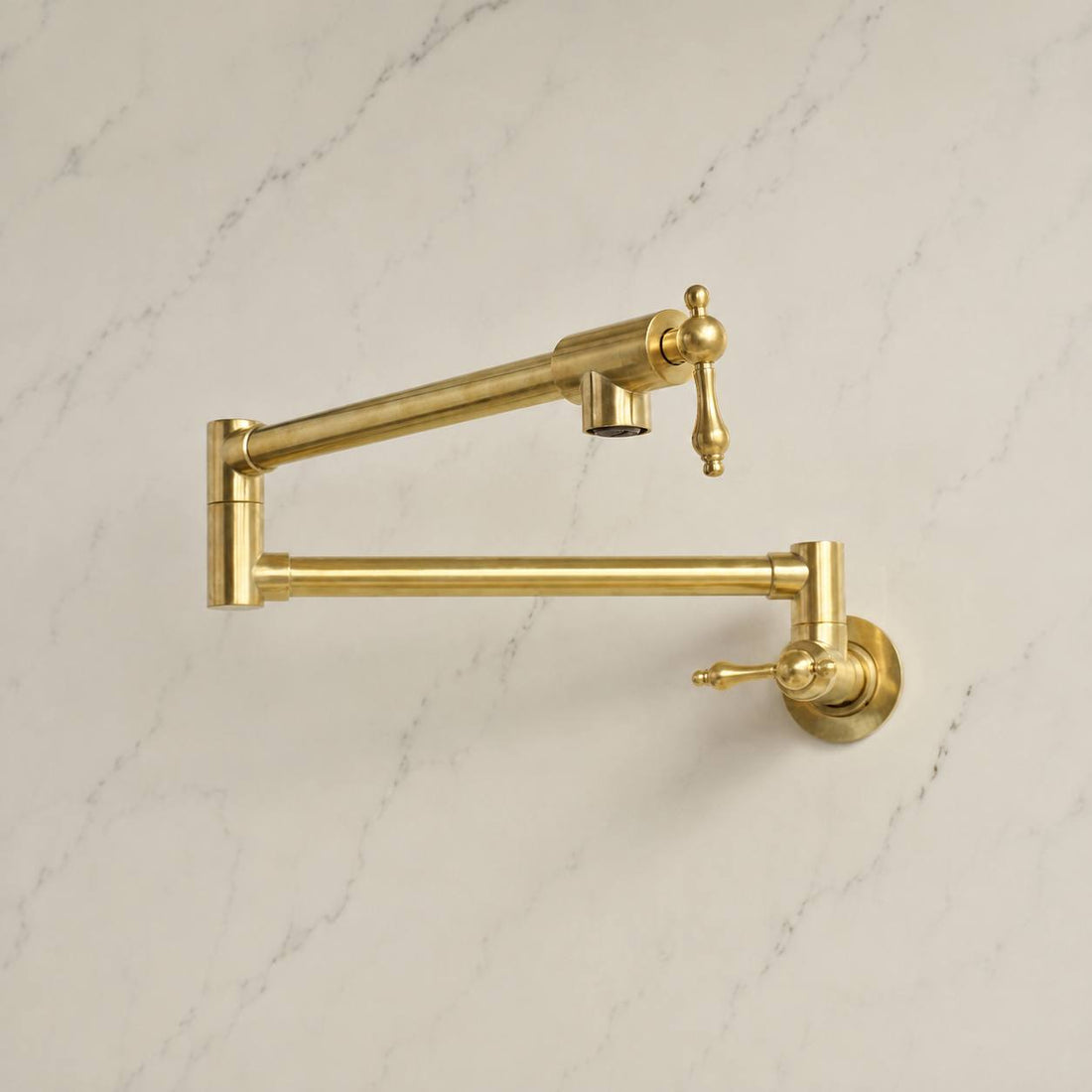Cambridge Wall-Mount Pot Filler – Unlacquered Brass