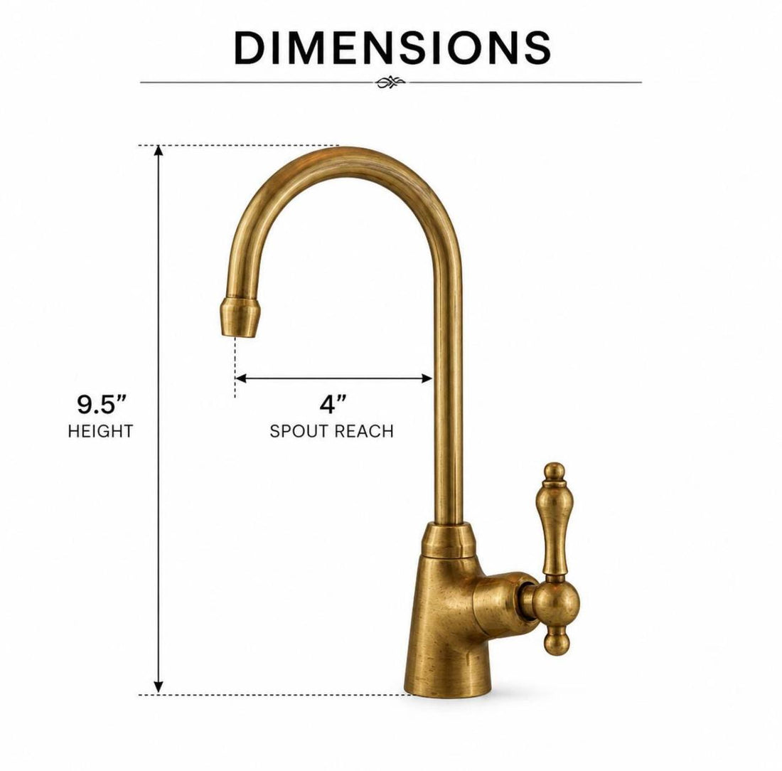 Instant Hot Water Faucet – Solid Unlacquered Brass