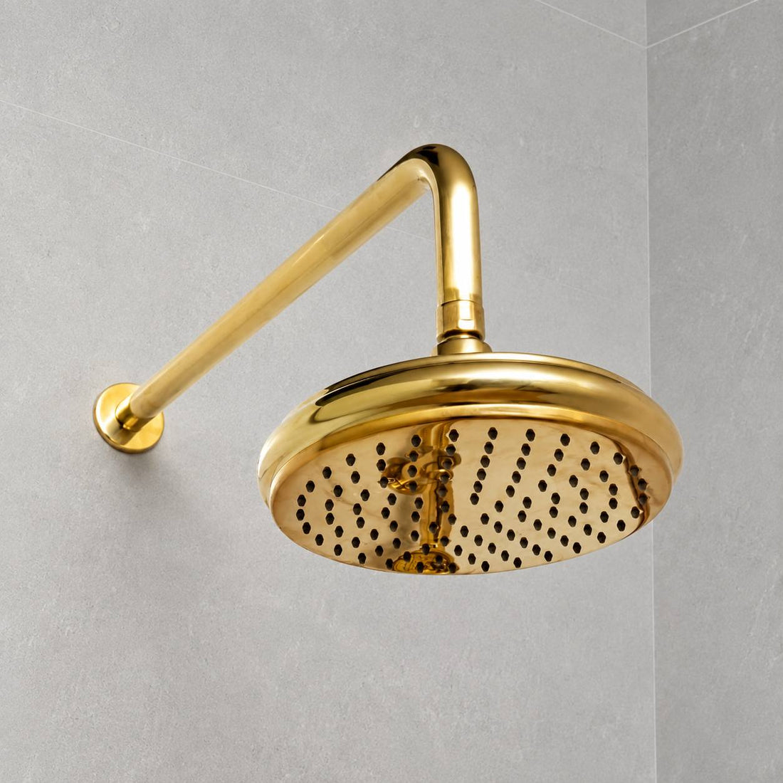 Unlacquered Brass Domed Rain Shower Head