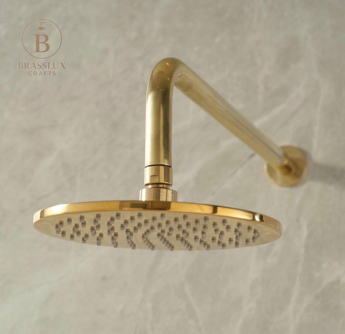Unlacquered Brass Rainfall Shower Head