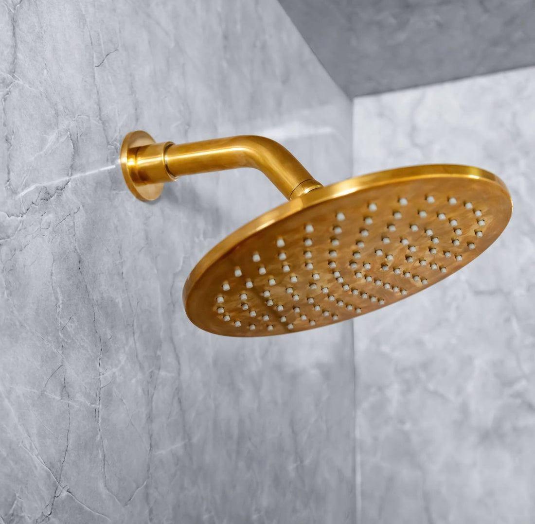 Unlacquered Brass Rainfall Shower Head