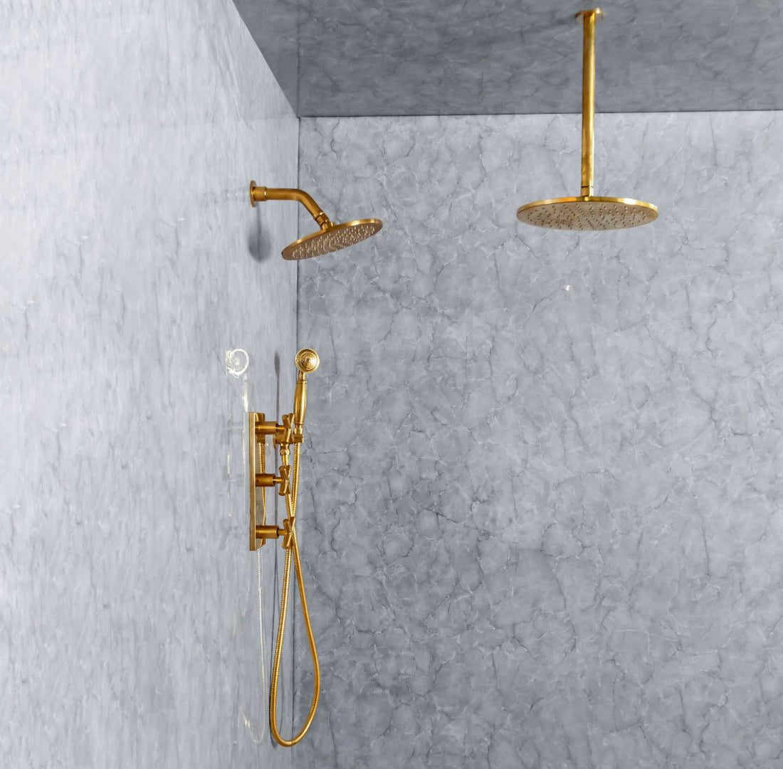 Unlacquered Brass Rainfall Shower Head