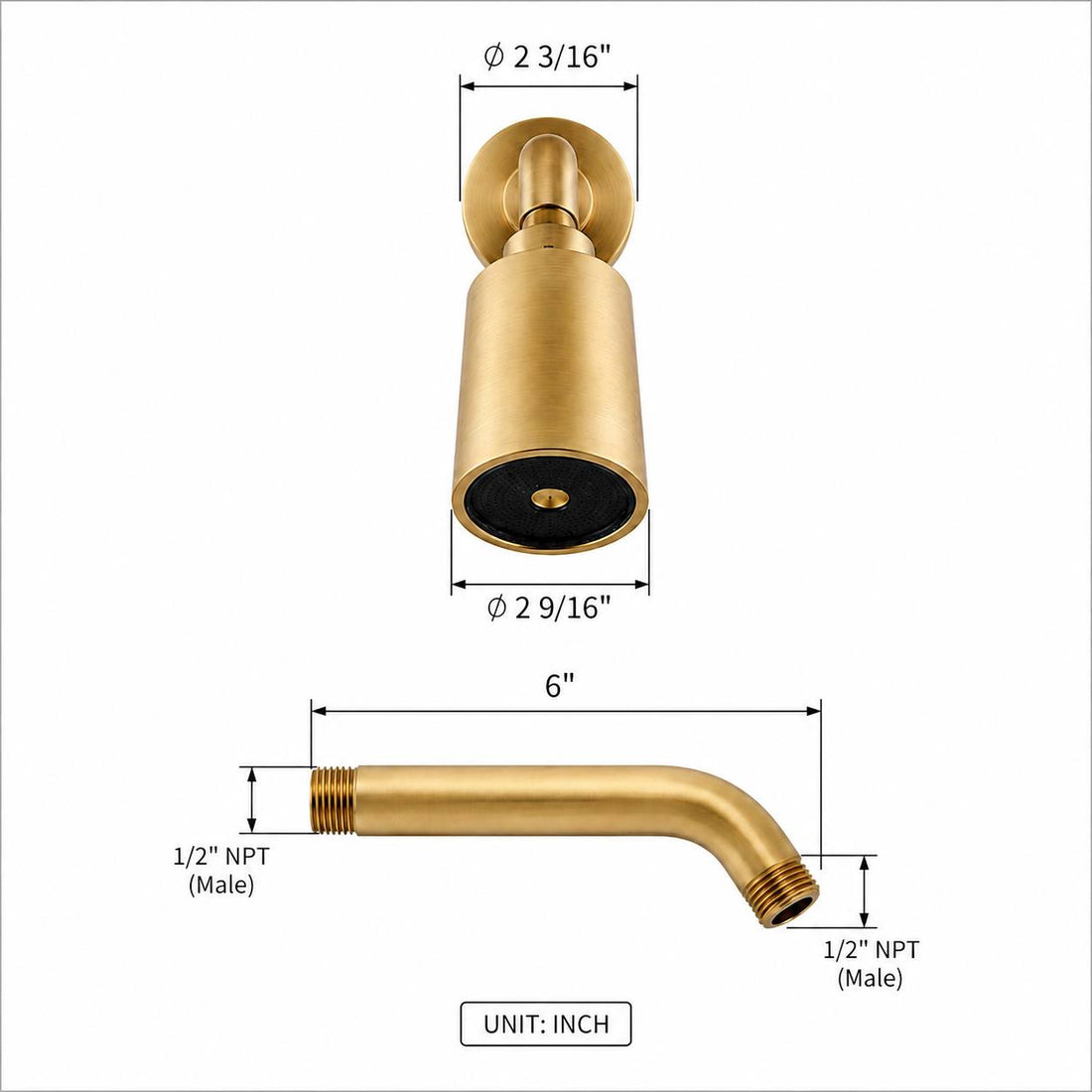 Monterey Unlacquered Brass Pressure Balance Shower