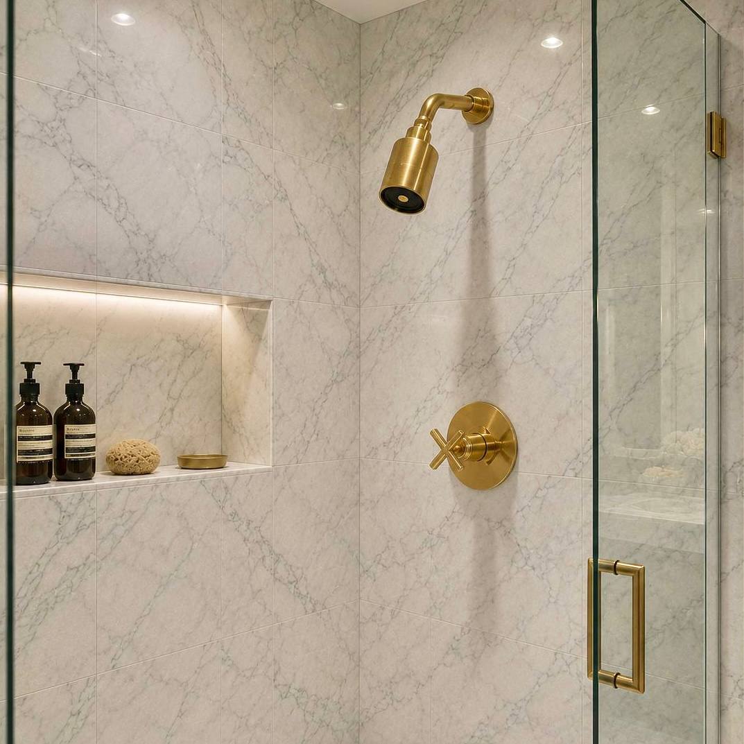 Monterey Unlacquered Brass Pressure Balance Shower