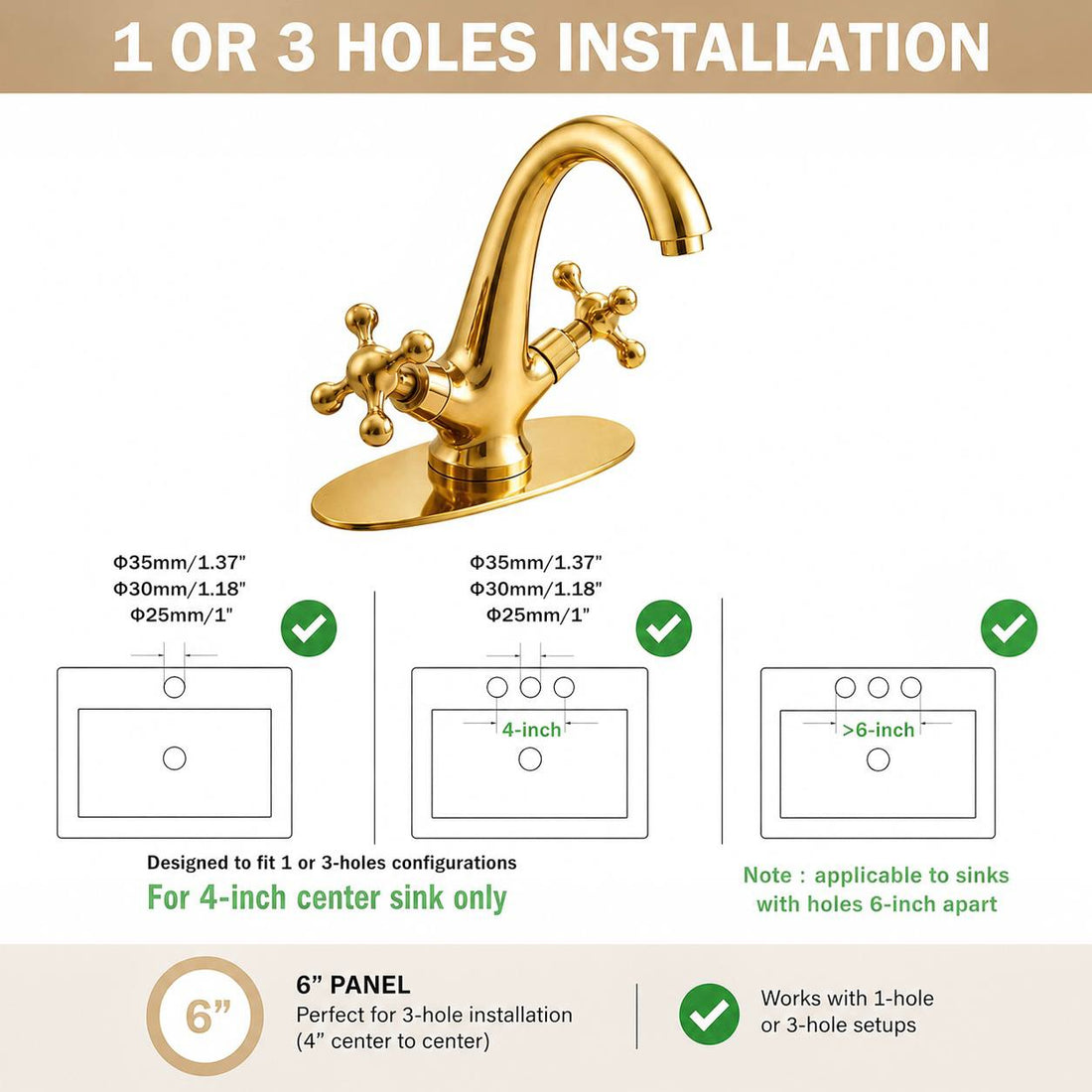 Arena Unlacquered Brass Bathroom Faucet