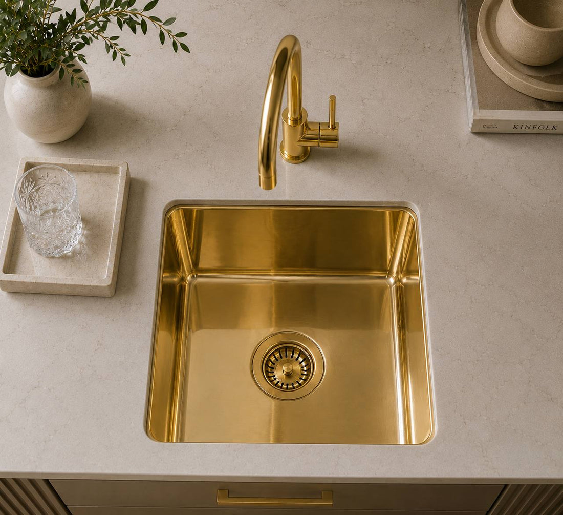Unlacquered Brass Bar Sink