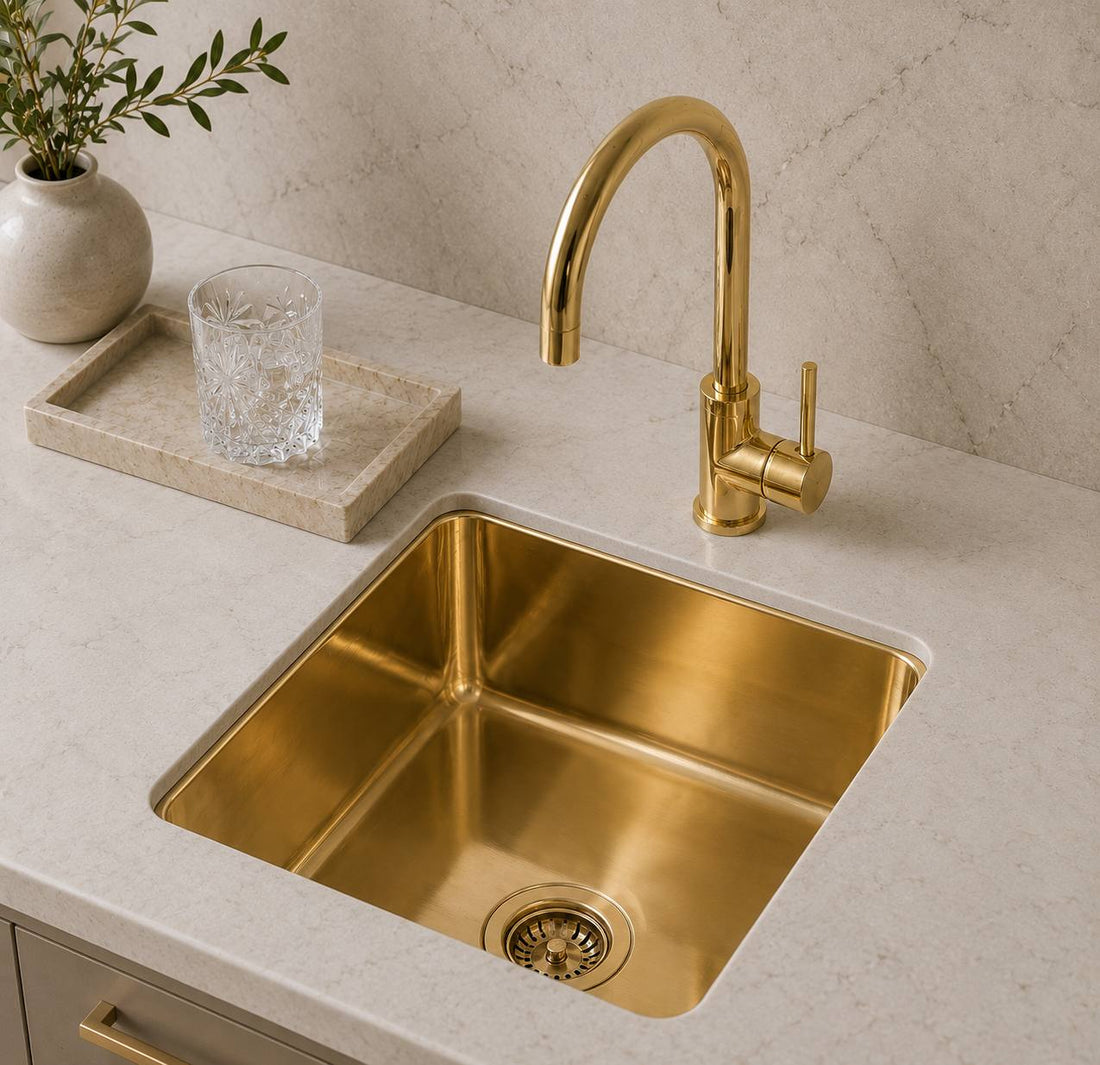 Unlacquered Brass Bar Sink