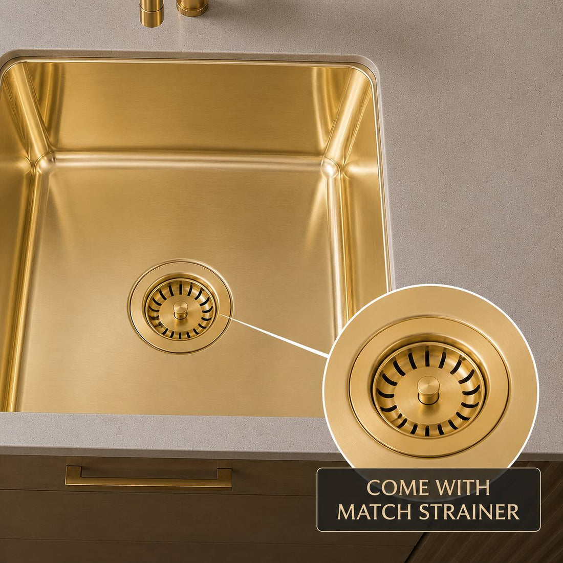 Unlacquered Brass Bar Sink