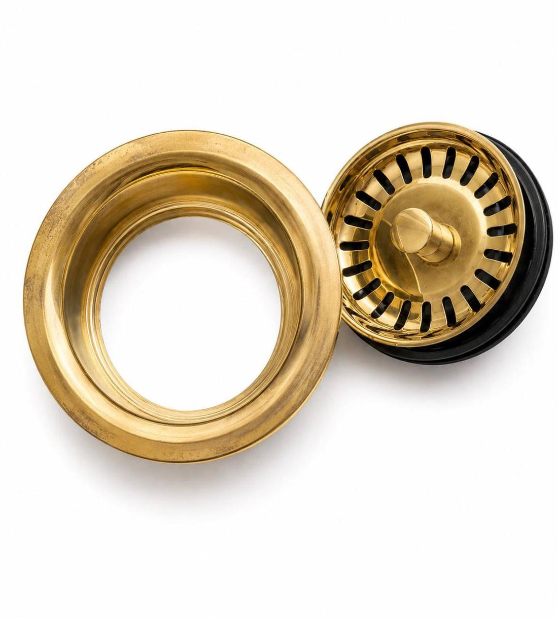 Heavy-Duty Disposal Flange & Strainer – Unlacquered Brass