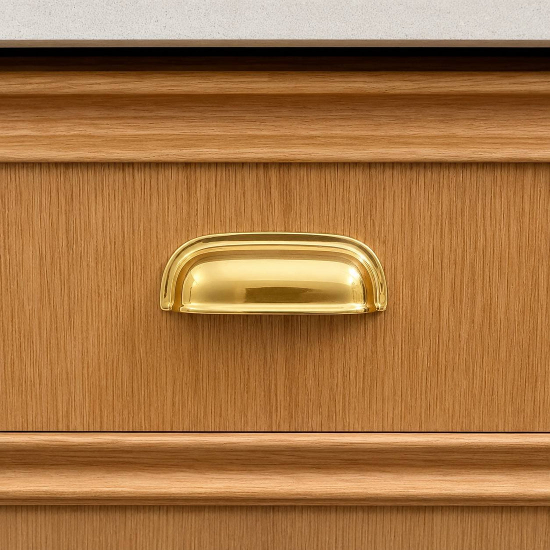 Bin Pull – Unlacquered Brass - view 2