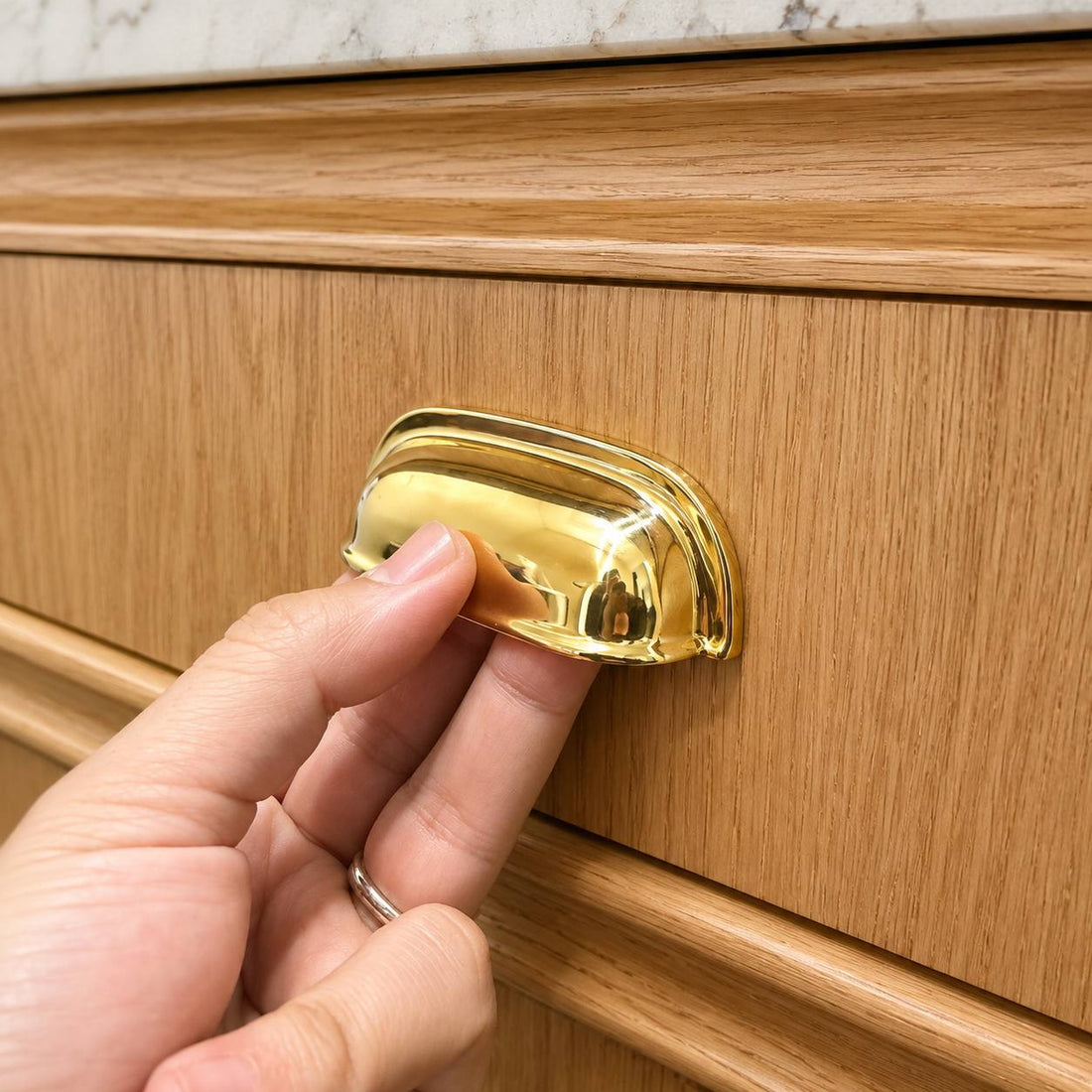 Bin Pull – Unlacquered Brass - view 4