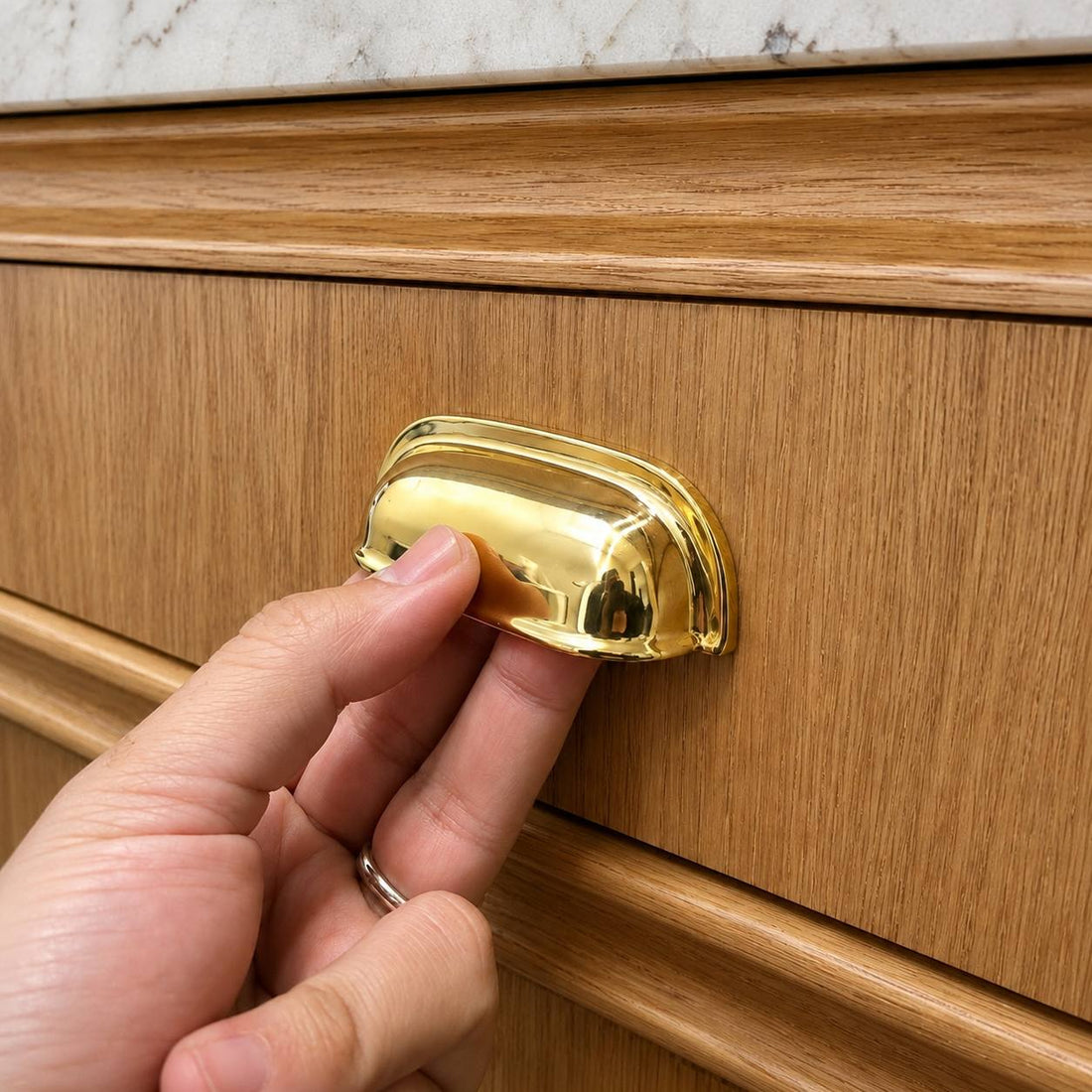 Bin Pull – Unlacquered Brass - view 7