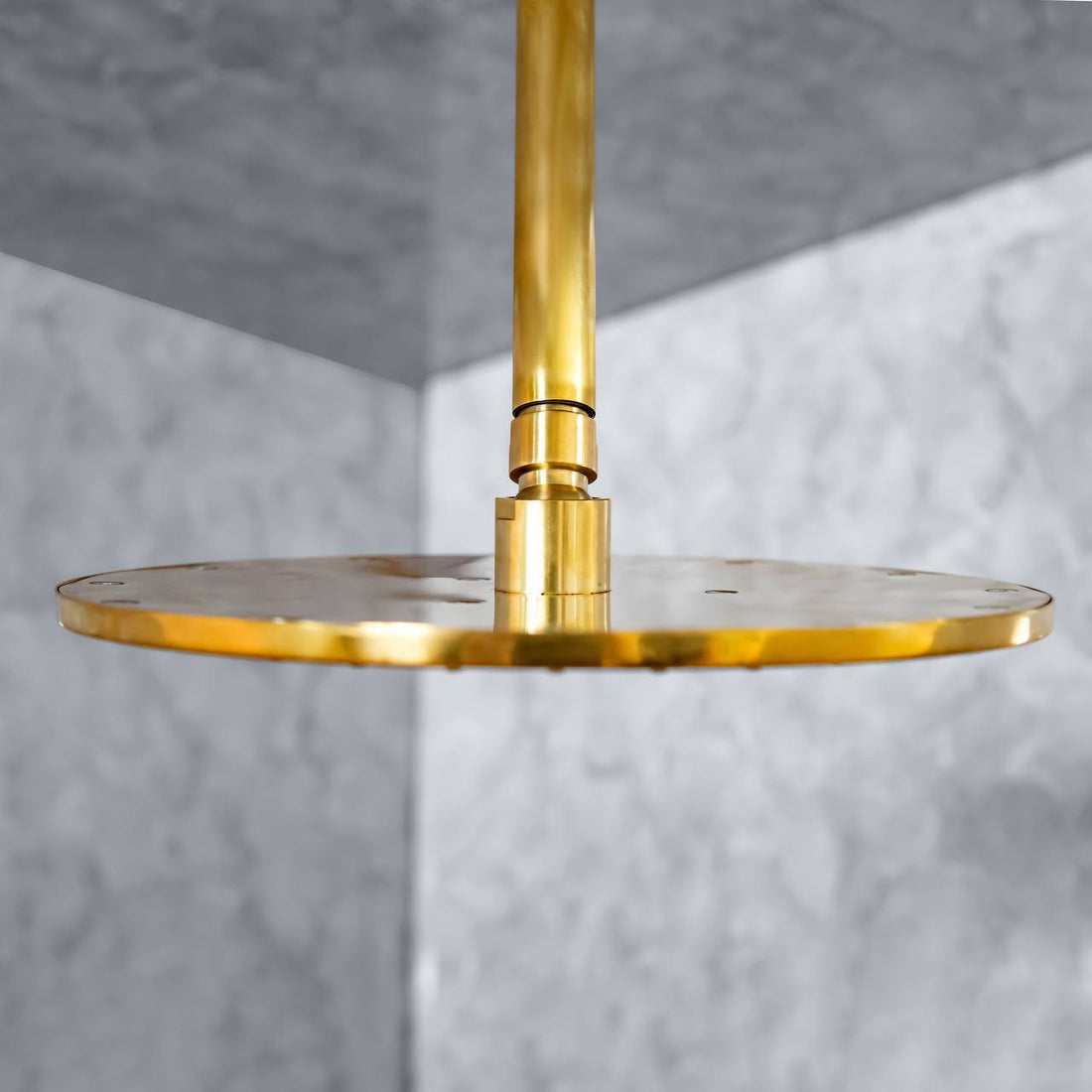 Unlacquered Brass Ceiling Shower Set – Solid Brass
